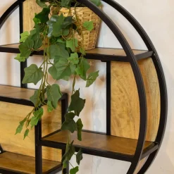 Orianna wandrek industrieel mangohout rond naturel 70cm