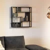 Orianna wandrek industrieel mangohout vierkant zwart 70cm