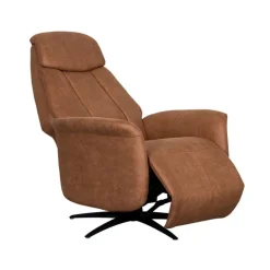 Oslo Fauteuil Cognac Microleder Elektrisch