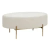 Ossana ottoman fabric Memphis 10 - oval 100x65x45 Metal leg