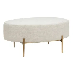 Ossana ottoman fabric Memphis 10 - oval 100x65x45 Metal leg