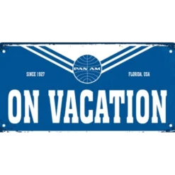 Pan Am on Vacation - metalen bord