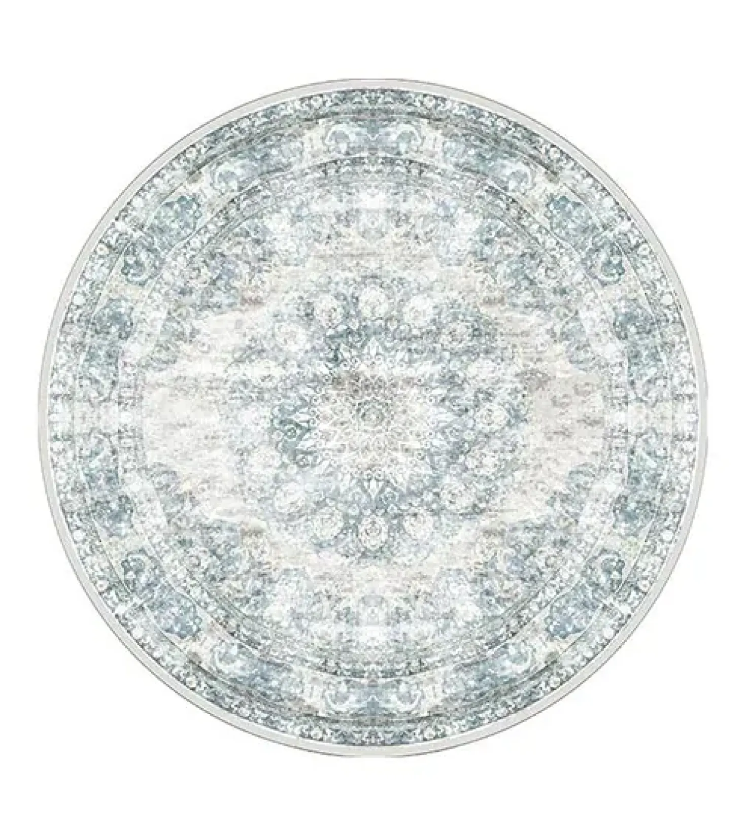 Parandis vloerkleed vintage rond blauw