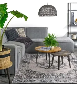 Parandis vloerkleed vintage rechthoek Antraciet