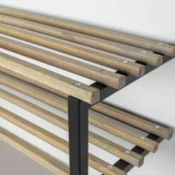 Parker industrieel schoenenrek XL zwart / hout