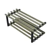 Parker industrieel schoenenrek zwart / hout