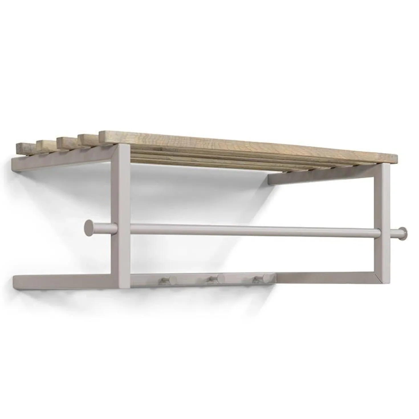 Parker Wandkapstok Taupe Eikenhout 76cm