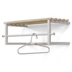 Parker Wandkapstok Taupe Eikenhout 76cm