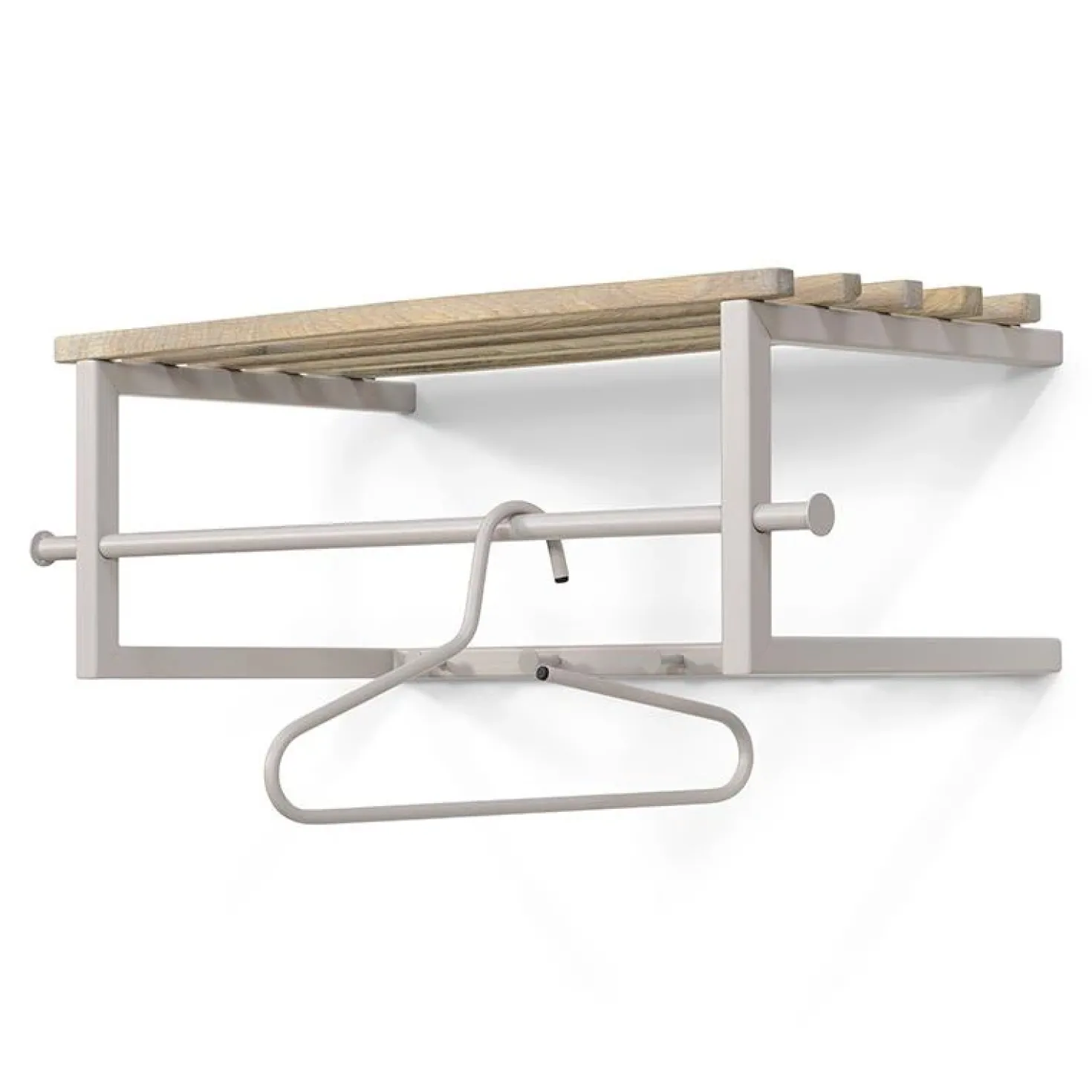 Parker Wandkapstok Taupe Eikenhout 76cm