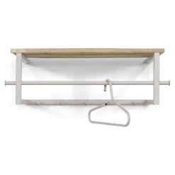 Parker Wandkapstok Taupe Eikenhout 76cm