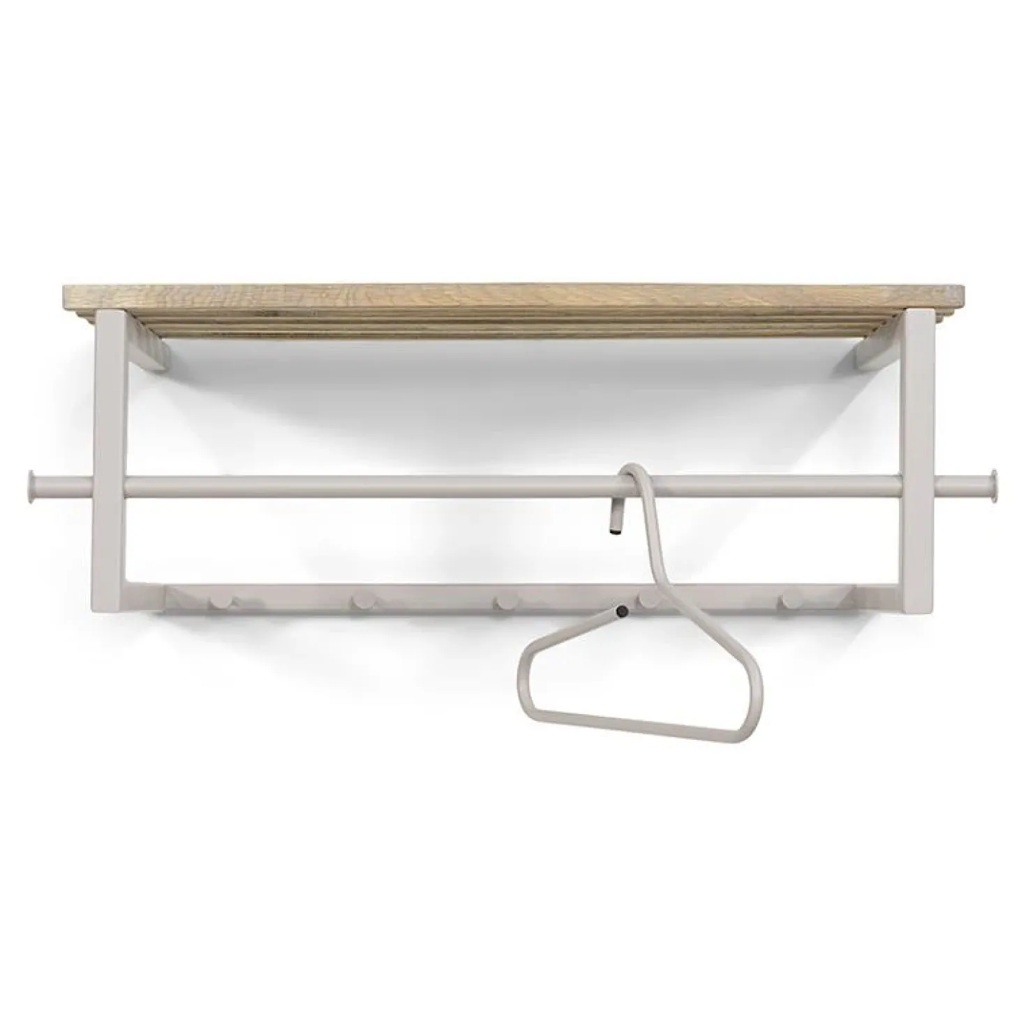 Parker Wandkapstok Taupe Eikenhout 76cm