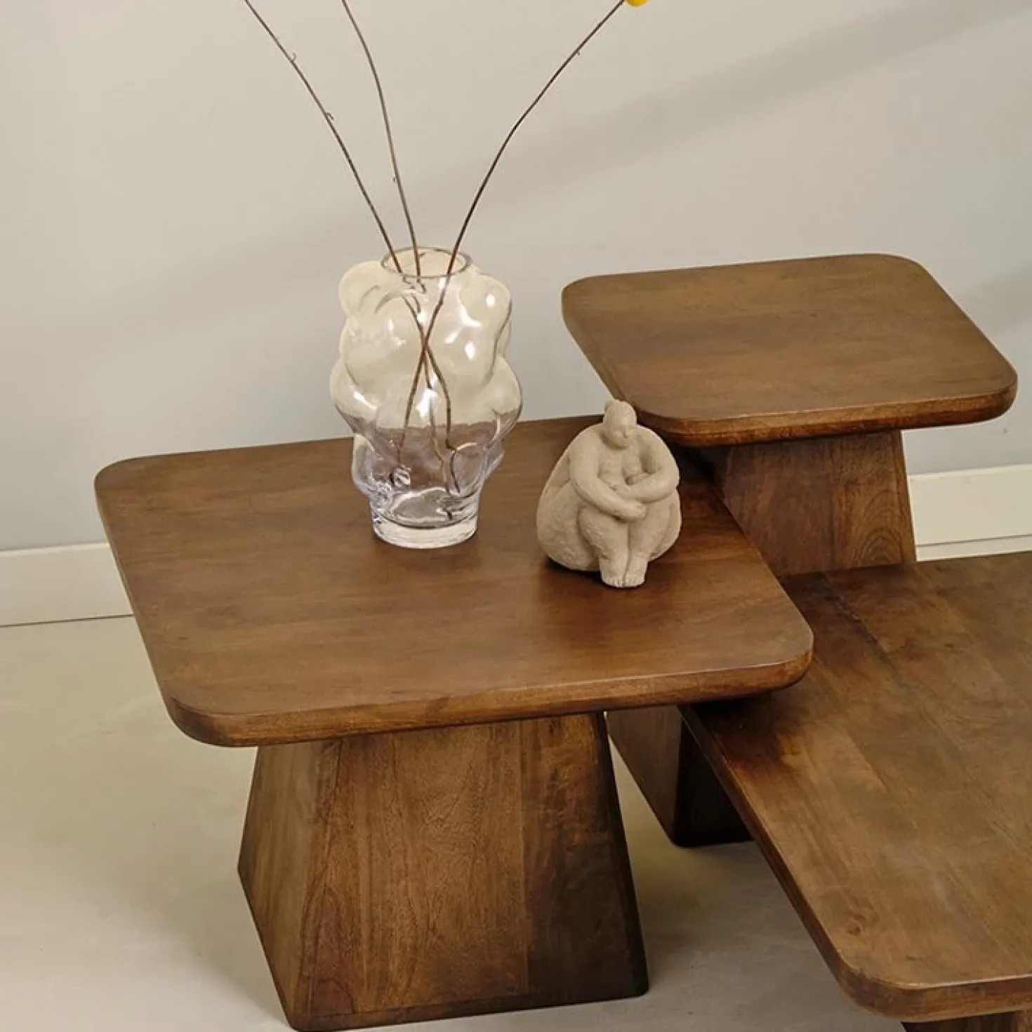 Pauli Bijzettafel 40cm Mangohout Walnoot