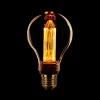 Peervormig kooldraad Ledlamp 2.3w/7w E27 240v 1800k dimbaar 65L amber/goud