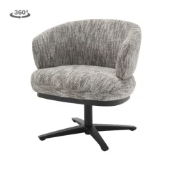 Perca Eetkamerfauteuil Wit-Grijs