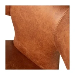 Permit Eetkamerstoel Leerlook Cognac