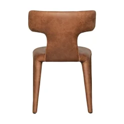 Permit Eetkamerstoel Leerlook Cognac