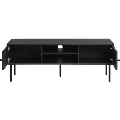 Pernille TV meubel zwart melamine rotan 120cm