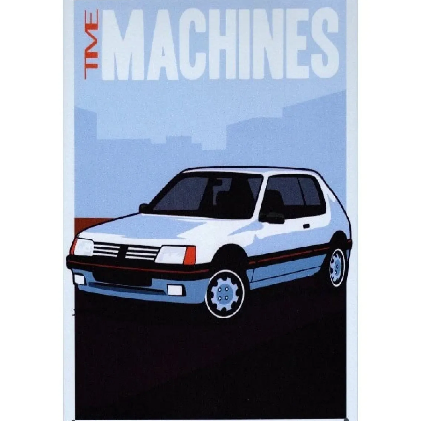 Peugeot 205 Time Machines - metalen bord