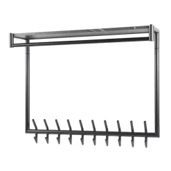 Phoebe Kapstok 20 haaks hoog Antraciet melamine 100cm