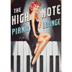 Piano Lounge - metalen bord