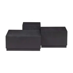 Pim Bijzettafels Hout Zwart Set Van 3