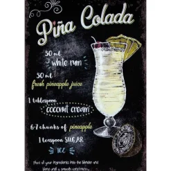 Pina Colada - metalen bord