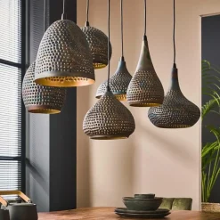 Pinch Hanglamp 7-lichts Zwart bruin