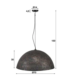Pinch 1-lichts hanglamp industrieel