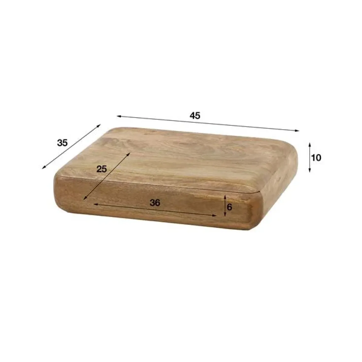 Piper Nachtkastje 1 lade mangohout 45cm