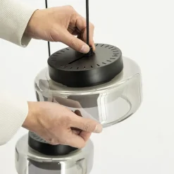 Pivot 3-lichts getrapte Hanglamp