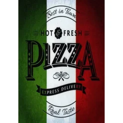 Pizza best in town - metalen bord