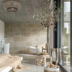 Plafondlamp Maze 1-lichts donker hout