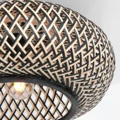 Plafondlamp Maze 1-lichts donker hout