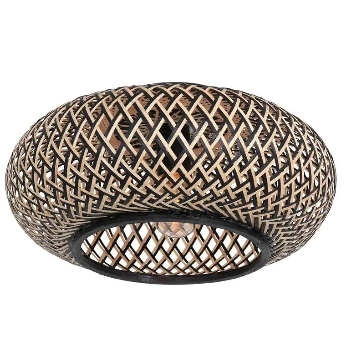 Plafondlamp Maze 1-lichts donker hout