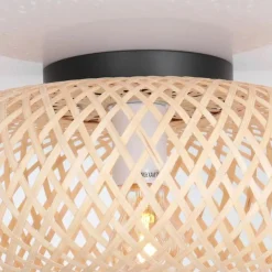Plafondlamp Maze 1-lichts licht hout