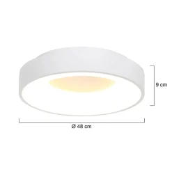 Plafonniere Ringlede wit large 48cm