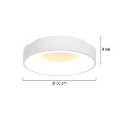 Plafonniere Ringlede wit medium 38cm
