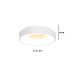 Plafonniere Ringlede wit small 30cm