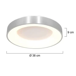 Plafonniere Ringlede zilver medium 38cm