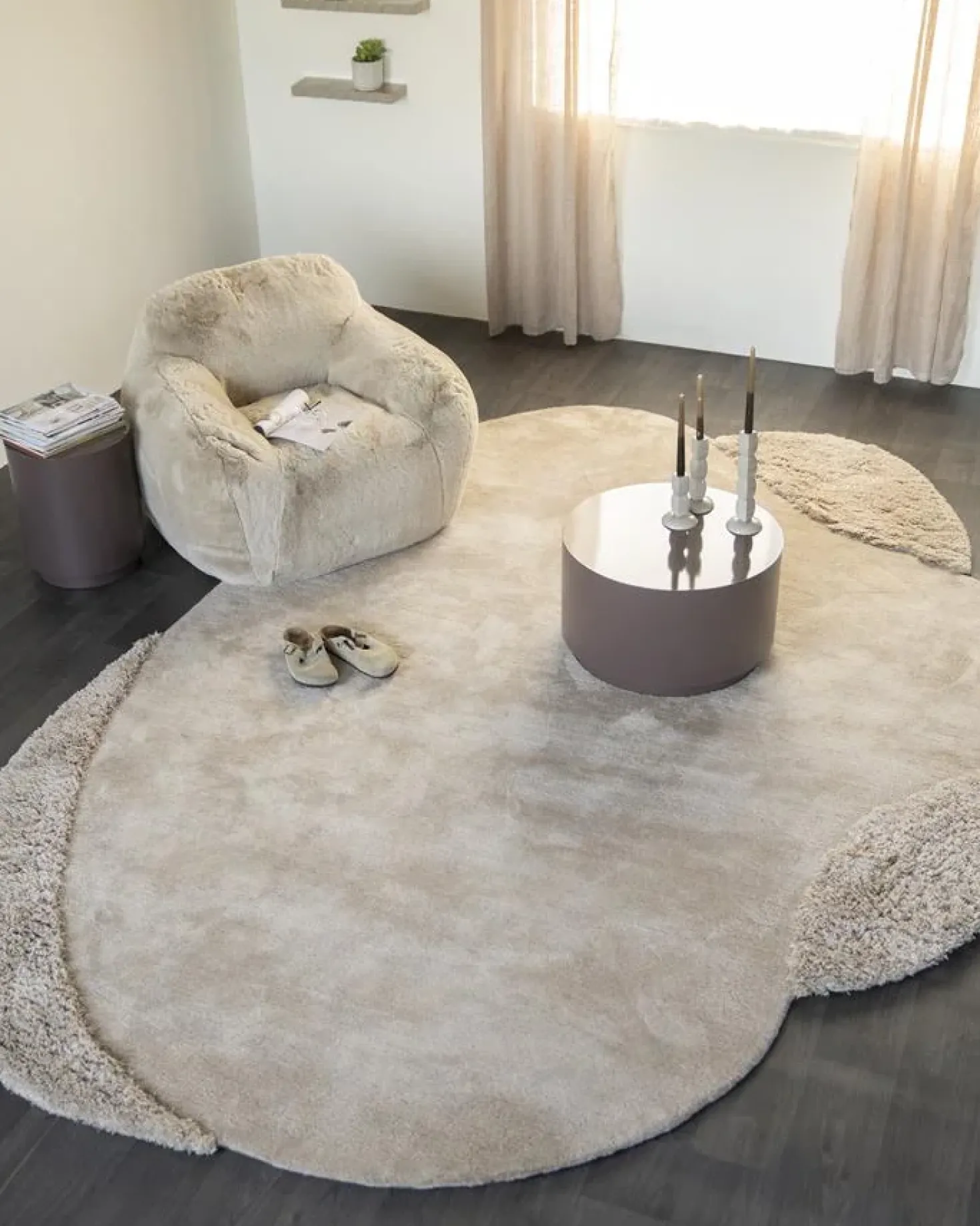 Praia Vloerkleed organisch Beige 345×245