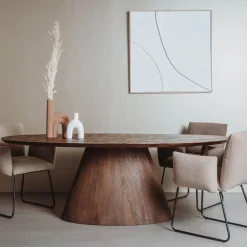 Premana Eetkamertafel ovaal Bruin 220 cm