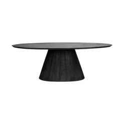 Premana Eetkamertafel ovaal Zwart 220 cm