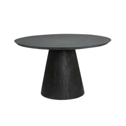 Premana Eetkamertafel rond Zwart 130 cm