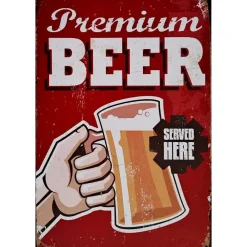 Premium Beer Served here - metalen bord