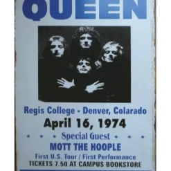 Queen Regis Collage - metalen bord