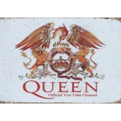 Queen Youtube - metalen bord
