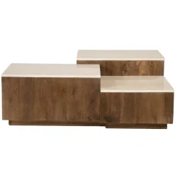 Quido Salontafel in 3 hoogtes Marmer 105cm