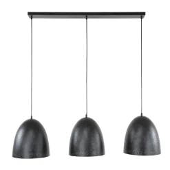 Quinn 3-lichts Hanglamp geperforeerd Charcoal