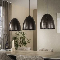 Quinn 3-lichts Hanglamp Geperforeerd Bruin