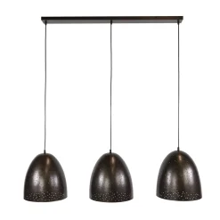 Quinn 3-lichts Hanglamp Geperforeerd Bruin